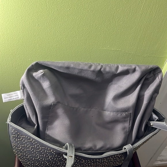 Gray Tote With Gold Accents NWOT - Picture 9 of 11